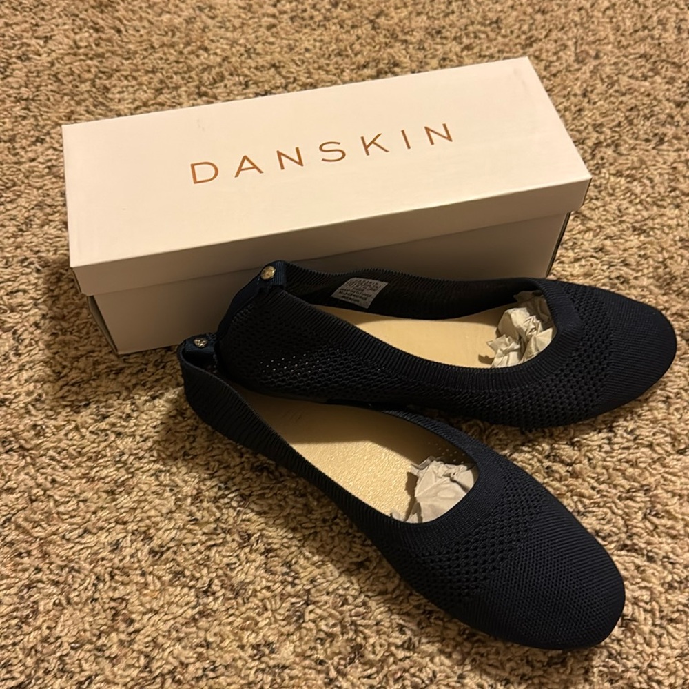 Navy Ballet Flats